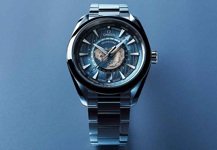 歐米茄OMEGA  Aqua Terra 150米系列同軸擒縱43毫米大師天文台世界時區腕錶