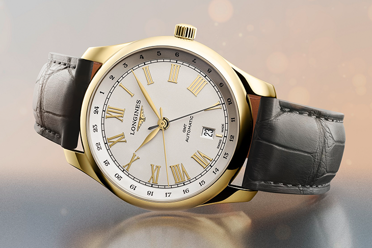 LONGINES巨擘系列兩地時區腕錶18K黃金、18K玫瑰金版於浪琴表台北101名品店獨家限量上市