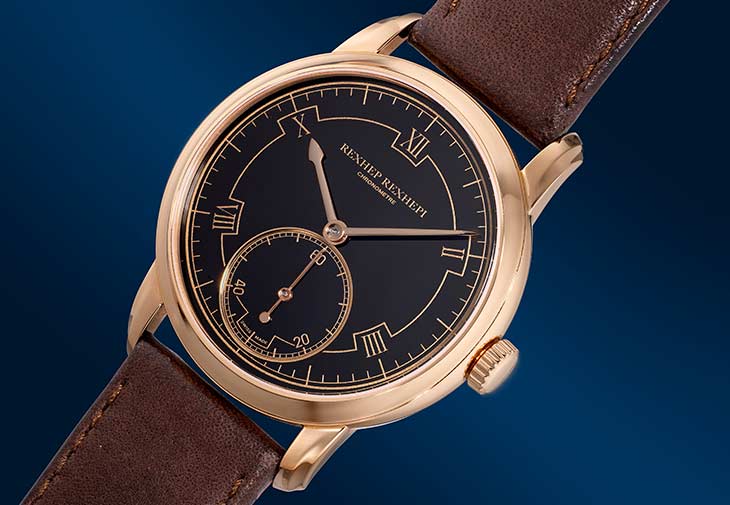 REXHEP REXHEPI「Chronomètre Contemporain」限量版玫瑰金小三針腕錶RRCC01