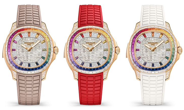 百達翡麗PATEK PHILIPPE Ref.5260/355R-001 Aquanaut Luce彩虹高級珠寶三問腕錶