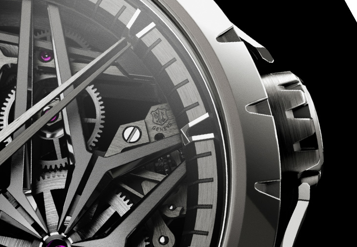 羅杰杜彼ROGER DUBUIS Excalibur Monobalancier Titanium王者系列鈦金屬單擺輪腕錶