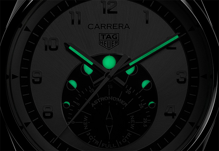 泰格豪雅TAG Heuer Carrera Astronomer 月相腕錶銀面款