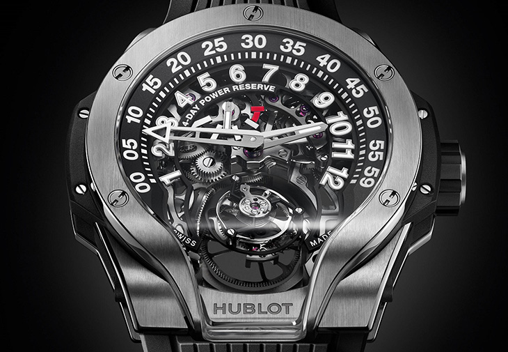 HUBLOT宇舶BIG BANG MP-13 雙軸陀飛輪雙逆跳鈦金腕錶