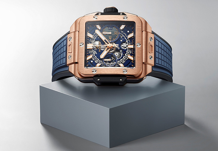 宇舶HUBLOT Square Bang Unico藍面計時碼錶