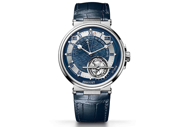寶璣BREGUET Marine Equation Marchante 5887萬年曆陀飛輪腕錶