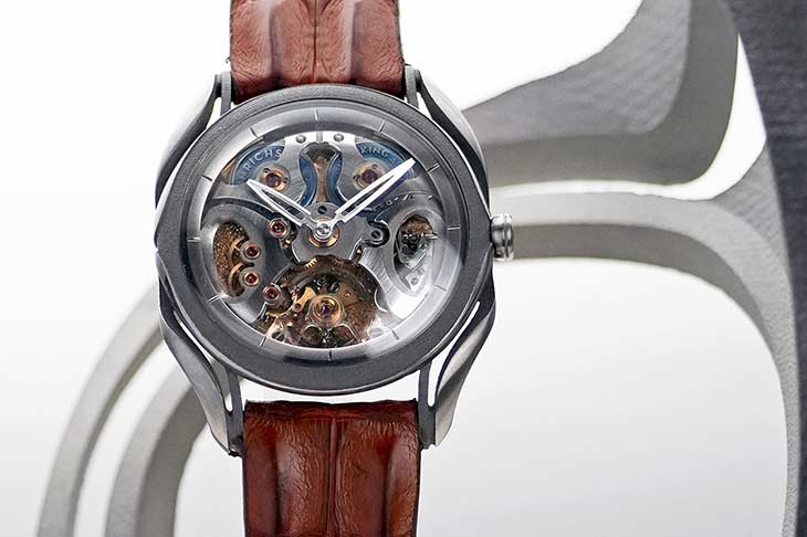 Holthinrichs Watches「Ornament Nouveau」3D打印五級鈦金半鏤空腕錶，約2024年製。