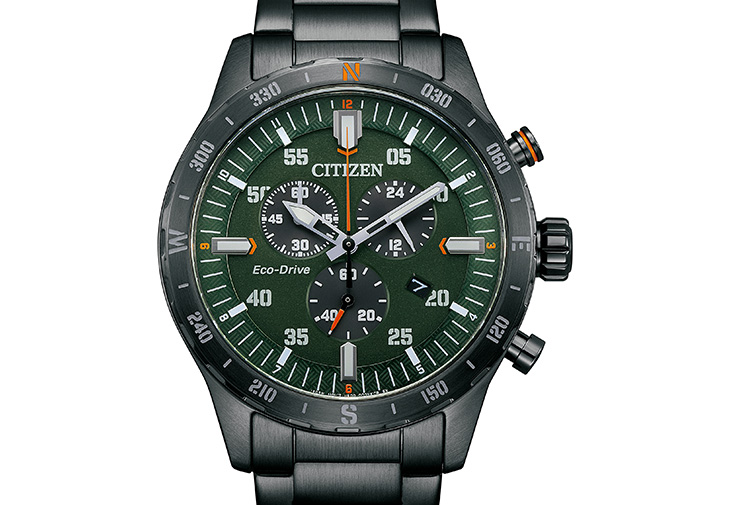 CITIZEN光動能碼錶計時錶款AT2527-80X