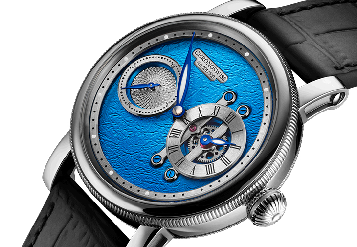 CHRONOSWISS Strike Two H2O 直徑40mm不鏽鋼錶殼／時間指示／C.6000自動上鍊機芯，約55小時動力儲存／。藍寶石水晶鏡面，透明底蓋／防水30米／限量100只