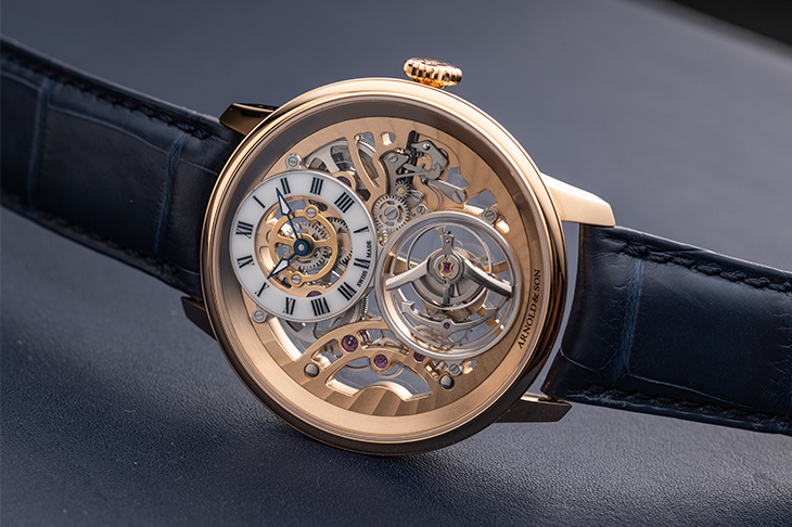 匠心鏤空美學 ARNOLD & SON Ultrathin Tourbillon Skeleton超薄陀飛輪鏤空腕錶