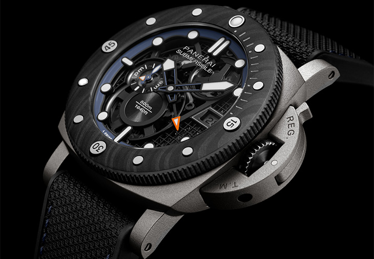PANERAI沛納海Submersible GMT Mike Horn鈦金屬體驗版腕錶