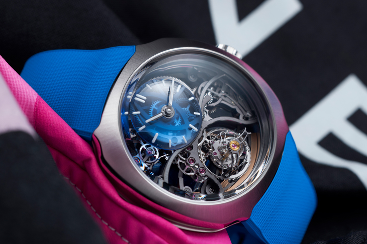 精準、優雅與機械性能的完美結合 H.MOSER & CIE─疾速者圓柱陀飛輪鏤空腕錶Alpine限量版