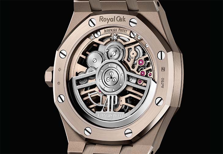AUDEMARS PIGUET愛彼Royal Oak 皇家橡樹系列自動上鍊飛行陀飛輪沙金腕錶