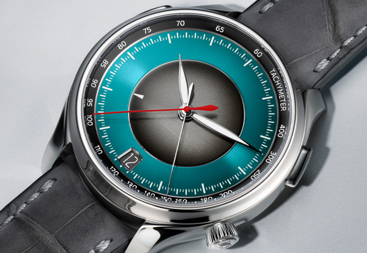 亨利慕時H. MOSER & CIE.勇創者飛返計時兩地時區日期腕錶