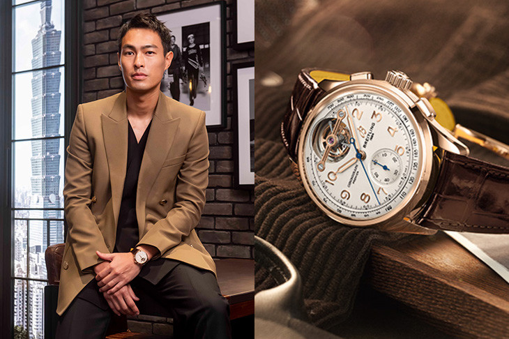 楊祐寧 百年靈Premier B21 Chronograph Tourbillon 42