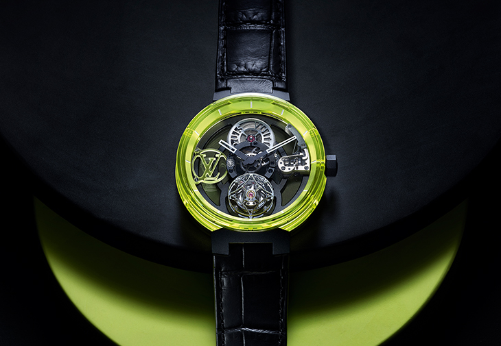 路易威登LOUIS VUITTON Tambour Moon飛行陀飛輪「日內瓦印記」腕錶