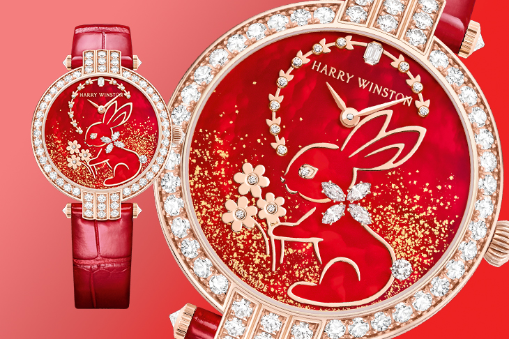 海瑞溫斯頓HARRY WINSTON Premier卓時系列限量兔年生肖自動腕錶
