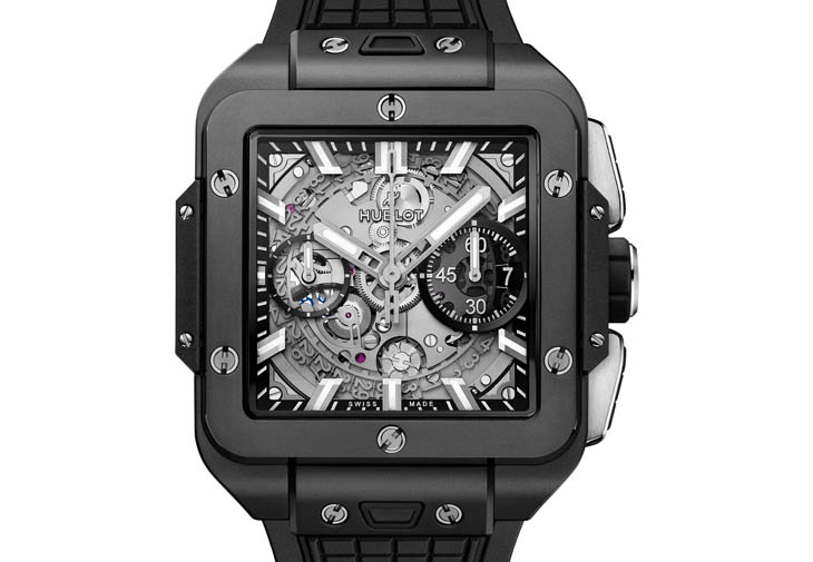 HUBLOT宇舶Square bang Unico魔力黑陶瓷計時碼錶
