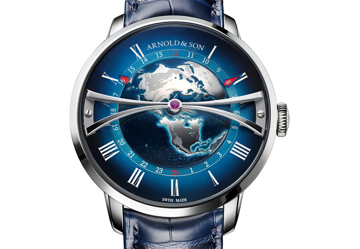 ARNOLD & SON Globetrotter Steel大旅行家世界時區限量珍藏版