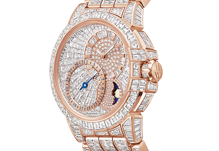 海瑞溫斯頓 Harry Winston Date Moon Phase Baguette 42毫米自動腕錶