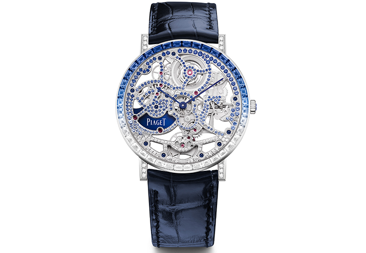 PIAGET Altiplano系列超薄自動上鍊漸層藍寶石高級珠寶腕錶