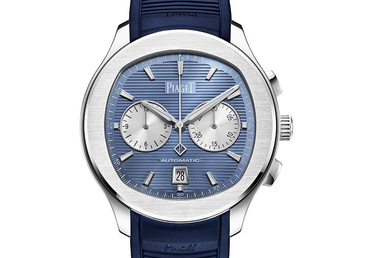 PIAGET Polo系列冰河藍精鋼計時碼錶