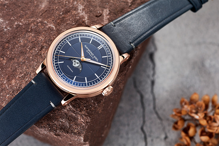 迷人的午夜星空 RAYMOND WEIL Millesime Moonsphase復古系列月相腕錶