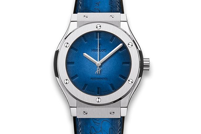 皮鞋變成面盤 宇舶表HUBLOT Classic Fusion Berluti Blue