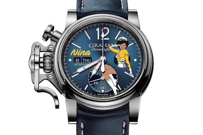 腕上美女坐檯 格林漢 Chronofighter Vintage Nose Art Ltd 