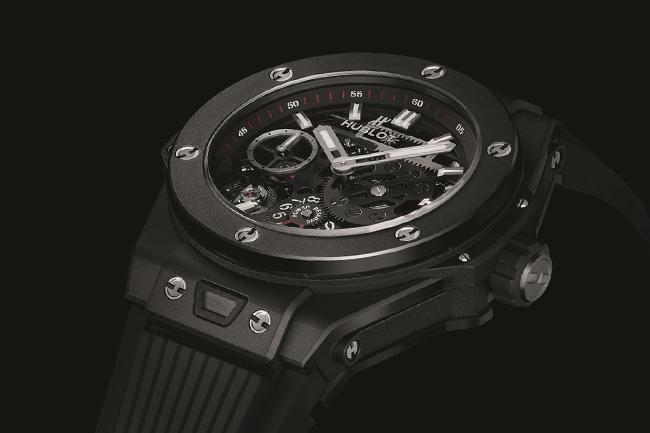 時尚機械美學　HUBLOT Big Bang MECA-10十日鍊魔力黑陶瓷腕錶