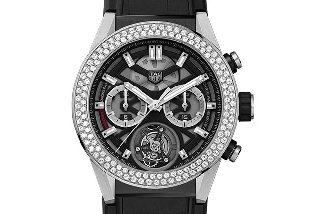 華麗鑲鑽新版本  TAG HEUER Carrera Heuer 02T 錶圈鑲鑽款