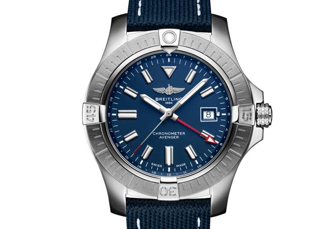 百年靈Avenger Automatic Gmt 45復仇者世界時自動腕錶