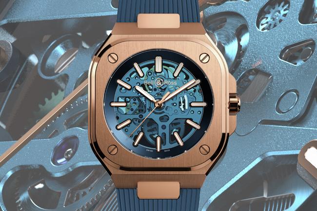 BELL & ROSS BR05 Skeleton Gold Blue腕錶