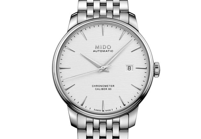 美度Baroncelli III Caliber 80 Chronometer Silicon永恆系列天文台認證矽游絲腕錶白面鍊帶款