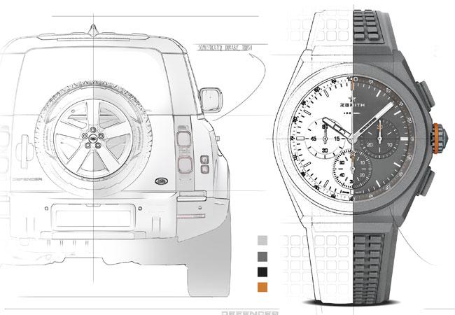 真力時Defy El Primero 21 Land Rover Defender聯名限量腕錶
