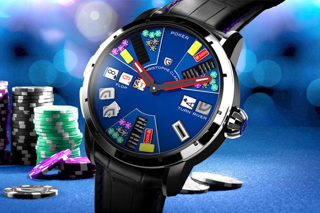 三人同玩撲克牌  CHRISTOPHE CLARET Poker 2020新錶