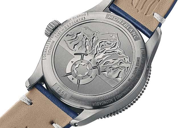 MONTBLANC萬寶龍1858 Geosphere世界時間腕錶藍黑漸層版