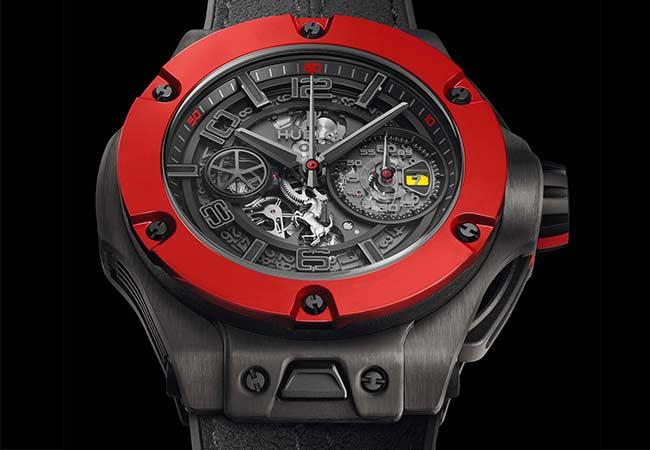宇舶Big Bang Unico Carbon Red Ceramic法拉利紅陶瓷碳纖維計時碼錶