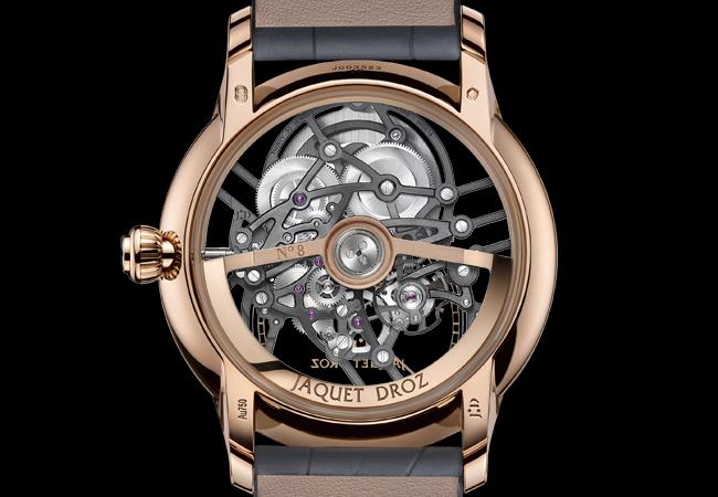 雅克德羅JAQUET DROZ大秒針Skelet-One鏤空腕錶