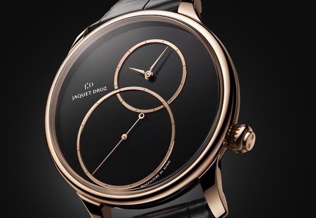雅克德羅JAQUET DROZ全新墨玉偏心大秒針腕錶