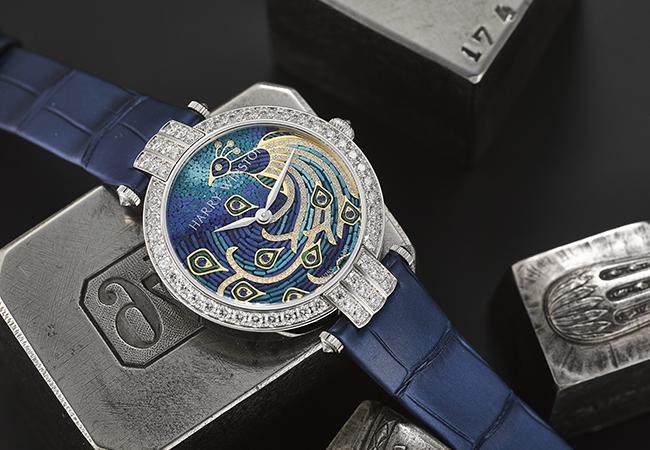 馬賽克拼貼尊貴孔雀 HARRY WINSTON Premier 卓時系列Precious Peacock 自動腕錶