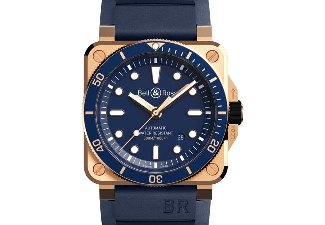 柏萊士BELL & ROSS BR 03-92 diver blue bornze腕錶 潛水錶
