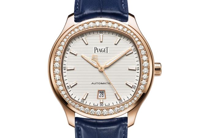 伯爵PIAGET Polo系列18K玫瑰金鑲鑽自動上鍊腕錶