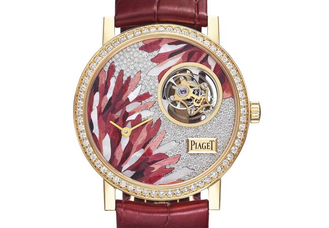 伯爵PIAGET Wings of Light系列細工鑲嵌工藝錶盤超薄手動上鍊腕錶