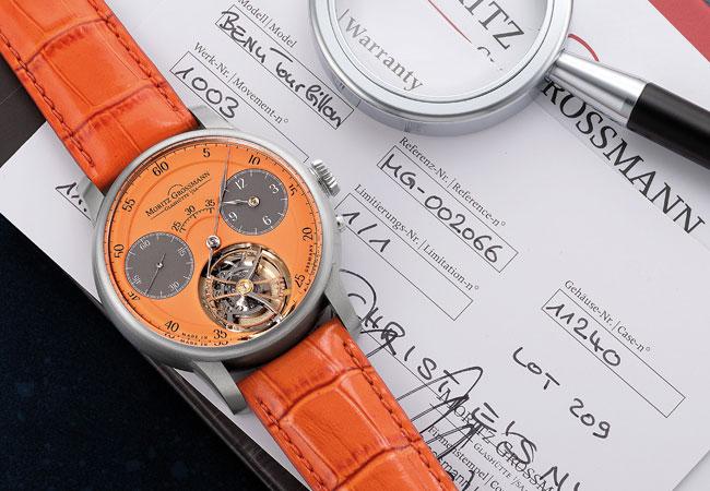 MORITZ GROSSMANN Benu Tourbillon Orange Titanium鈦金屬陀飛輪