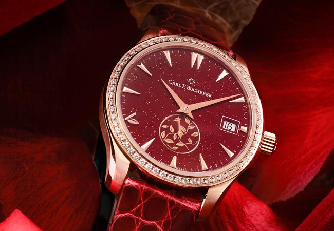 寶齊萊CARL F. BUCHERER 馬利龍自動日曆LOVE腕錶