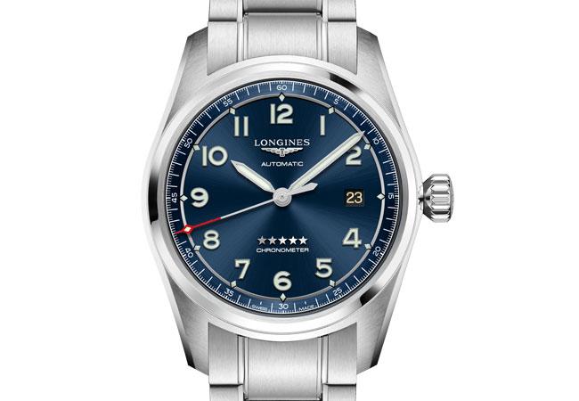 LONGINES浪琴表Spirit先行者系列大三針含日期顯示腕錶。型號：L3.810.4.93.6
