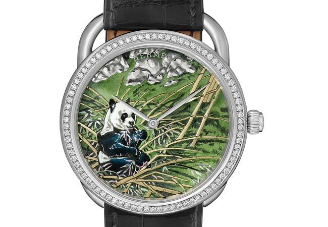 愛馬仕 HERMÈS Arceau Sichuan 金雕與琺瑯工藝腕錶