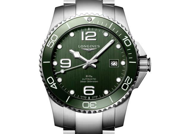 浪琴LONGINES HydroConquest深海征服者系列腕錶直營店專屬軍綠色款