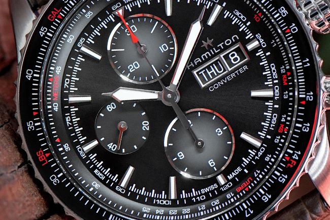 HAMILTON漢米爾頓卡其飛行系列 Khaki Aviation Converter Auto Chrono 腕錶，型號：H76726530