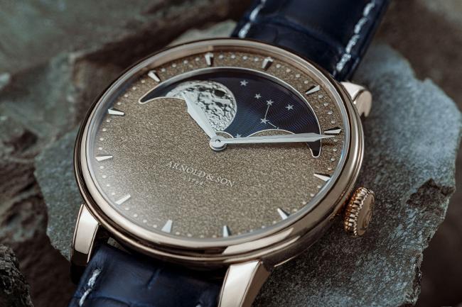 瑞士亞諾 Arnold & Son Perpetual Moon Obsidian 恆久月相黑曜石腕錶，型號：1GLAR.Z01A.C154A